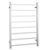 Costway 145W Electric Towel Warmer Wall Mounted Heated Drying Rack 8 Square Bars 1 Costway 145W Electric Towel Warmer Wall Mounted Heated Drying Rack 8 Square Bars -Toilet Storage Shop silver costway towel warmers es10009us 64 1000