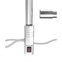 WarmlyYours Elements 4-Bar Plug-In Towel Warmer in Silver Polished Stainless Steel -Toilet Storage Shop silver polished stainless steel warmlyyours towel warmers tw e4pcp 1d 1000