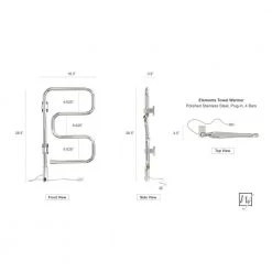 WarmlyYours Elements 4-Bar Plug-In Towel Warmer in Silver Polished Stainless Steel -Toilet Storage Shop silver polished stainless steel warmlyyours towel warmers tw e4pcp a0 1000