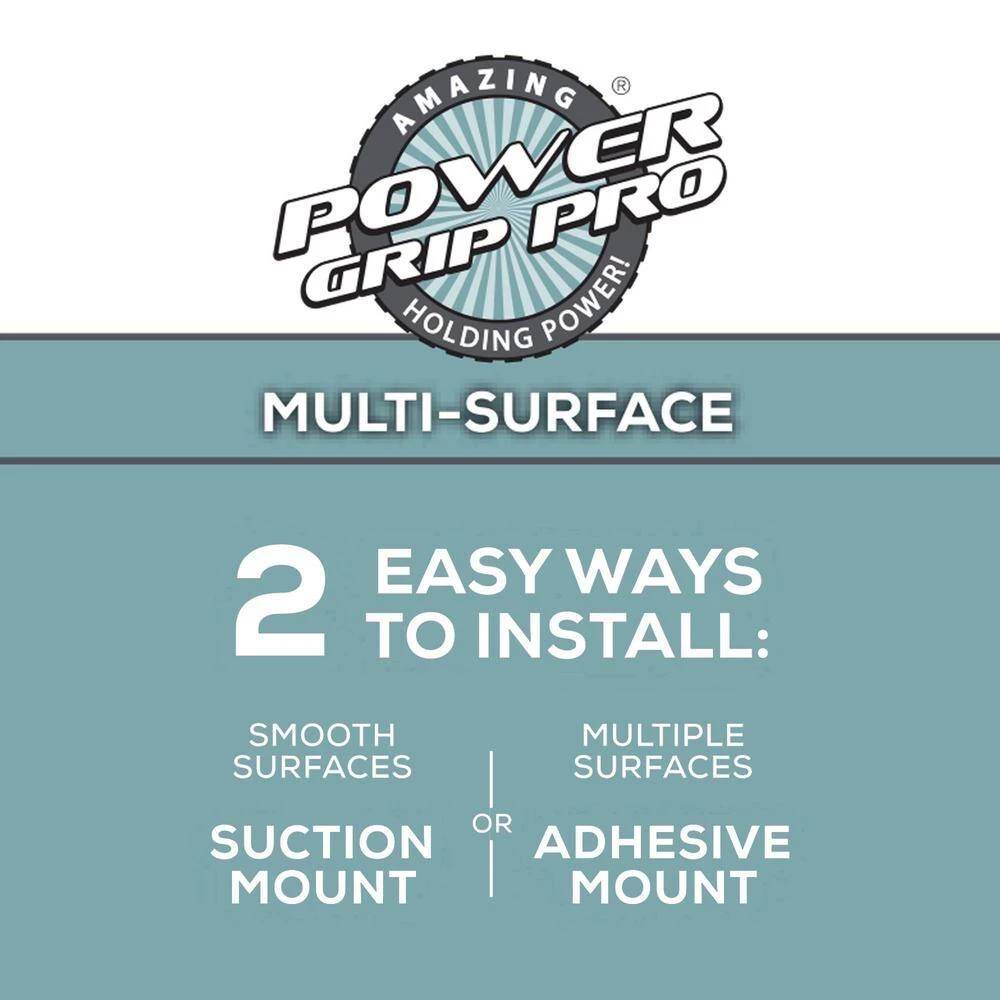 Unbranded Power Grip Pro Rustproof Multi-Surface Dual Mount Long Shower Basket in Stainless Steel 6 Unbranded Power Grip Pro Rustproof Multi-Surface Dual Mount Long Shower Basket in Stainless Steel - Image 4