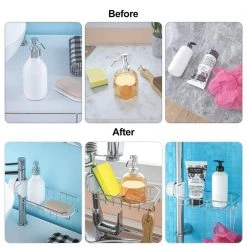 LIGHTSMAX Faucet mounted Caddies Caddies Soap Sponge Storage Rack 14 LIGHTSMAX Faucet mounted Caddies Caddies Soap Sponge Storage Rack -Toilet Storage Shop stainless steel lightsmax shower caddies kfh fa 1000