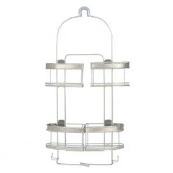 Zenna Home Premium Expandable Shower Caddy for Hand Held Shower or Tall Bottles in Stainless Steel