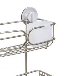 Zenna Home Power Grip Pro Rustproof Multi-Surface Dual Mount 2-Shelf Shower Caddy in Stainless Steel -Toilet Storage Shop stainless zenna home shower caddies e7829stl 76 1000