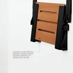 SEACHROME Silhouette Comfort Folding Wall Mount Shower Bench Seat with Arms, Teak Seat with Matte Black Frame -Toilet Storage Shop teak seat with matte black frame seachrome shower seats shafar 185155 pts s mb bk 76 1000