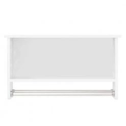 Alaterre Furniture Coventry 27 in. W Over Toilet Open Storage Shelf, 25 in. W Bath Shelf with 2-Towel Rods Space Saver in White 10 Alaterre Furniture Coventry 27 in. W Over Toilet Open Storage Shelf, 25 in. W Bath Shelf with 2-Towel Rods Space Saver in White -Toilet Storage Shop white alaterre furniture over the toilet storage anct703wh 4f 1000