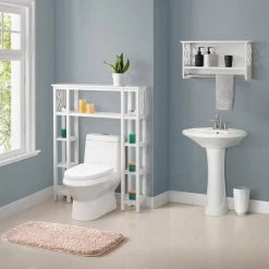 Toilet Storage Shop -Toilet Storage Shop white alaterre furniture over the toilet storage anct704wh c3 1000
