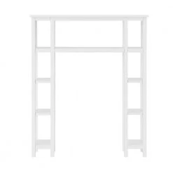 Alaterre Furniture Coventry 39 in. W Over Toilet Open Shelving Space Saver with Side Shelves, 16 in. W Bath Tall Storage Shelf in White 12 Alaterre Furniture Coventry 39 in. W Over Toilet Open Shelving Space Saver with Side Shelves, 16 in. W Bath Tall Storage Shelf in White -Toilet Storage Shop white alaterre furniture over the toilet storage anct724wh 1f 1000