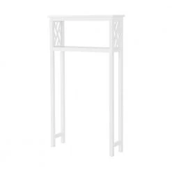 Alaterre Furniture Coventry 27 in. W Over Toilet Open Storage Shelf, 32 in. W Bath Storage Shelf Space Saver in White -Toilet Storage Shop white alaterre furniture over the toilet storage anct736wh 4f 1000