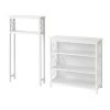 Alaterre Furniture Coventry 27 in. W Over Toilet Open Storage Shelf, 32 in. W Bath Storage Shelf Space Saver in White