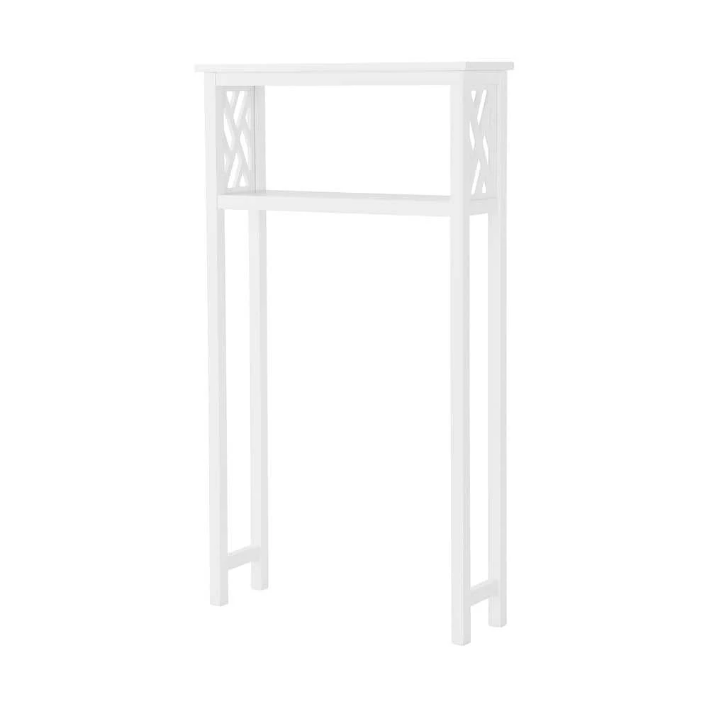 Alaterre Furniture Coventry 27 in. W x 48 in. H Bathroom Over Toilet Space Saver Shelf in White 3 Alaterre Furniture Coventry 27 in. W x 48 in. H Bathroom Over Toilet Space Saver Shelf in White