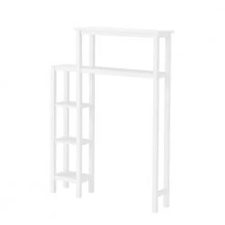 Alaterre Furniture Dover 35 in. W Over Toilet Space Saver with Side Shelving, 27 in. W Wall Bathroom Cabinet with Towel Rod in White -Toilet Storage Shop white alaterre furniture over the toilet storage ando703wh 44 1000