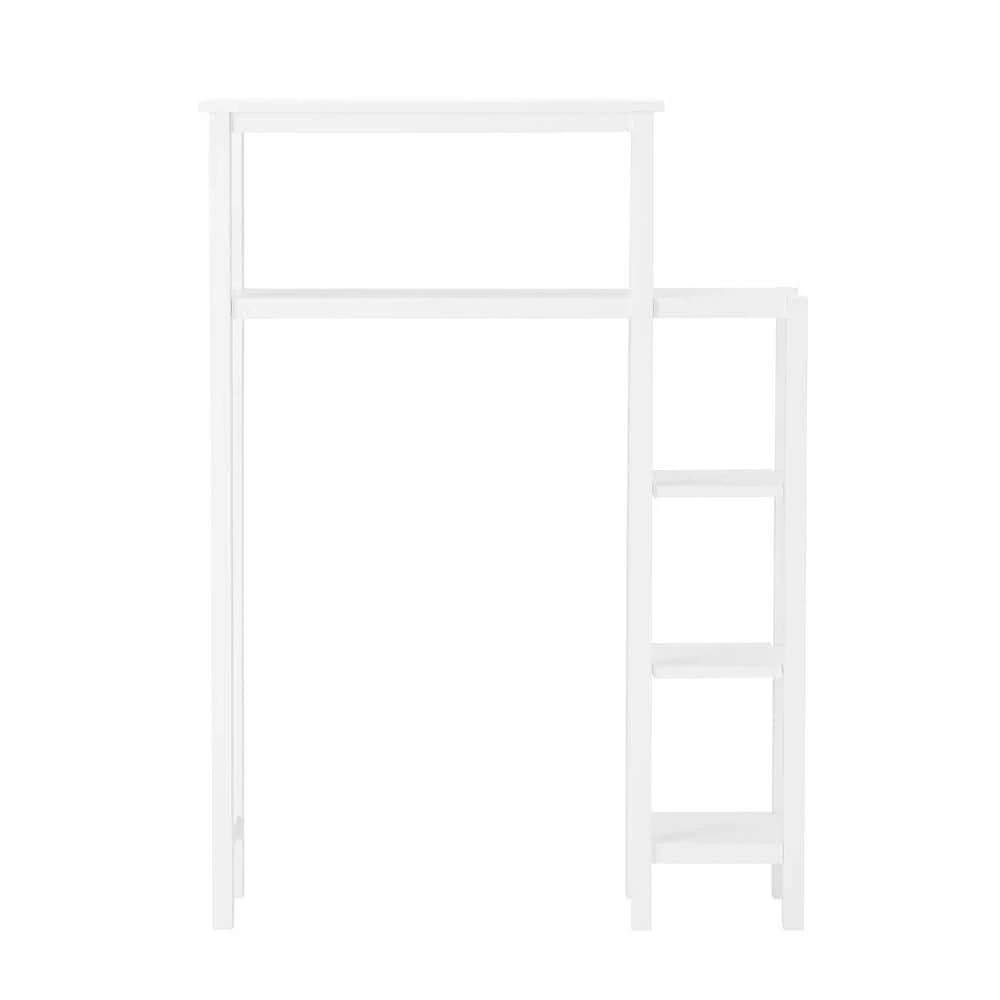 Alaterre Furniture Dover 35 in. W Over Toilet Space Saver with Side Shelving in White 3 Alaterre Furniture Dover 35 in. W Over Toilet Space Saver with Side Shelving in White