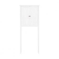 Alaterre Furniture Dover 27 in. W Over Toilet Hutch Space Saver with 2-Doors, 27 in. W Bathroom Shelf with 2-Towel Rods in White -Toilet Storage Shop white alaterre furniture over the toilet storage ando714wh 4f 1000