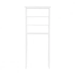 Alaterre Furniture Dover 27 in. W Over Toilet Space Saver with Open Shelving, 27 in. W Wall Storage Cabinet, 2-Doors and Towel Rod in White -Toilet Storage Shop white alaterre furniture over the toilet storage ando723wh 4f 1000