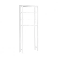 Alaterre Furniture Dover 27 in. W Over Toilet Space Saver with Open Shelving, 27 in. W Bathroom Shelf with 2-Towel Rods in White -Toilet Storage Shop white alaterre furniture over the toilet storage ando724wh fa 1000