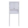 Alaterre Furniture Dorset 27 in. W x 66 in. H x 9 in. D White Over-the-Toilet Storage with Upper Cabinet and Open Shelf 2 Alaterre Furniture Dorset 27 in. W x 66 in. H x 9 in. D White Over-the-Toilet Storage with Upper Cabinet and Open Shelf -Toilet Storage Shop white alaterre furniture over the toilet storage anva7274wh 64 1000