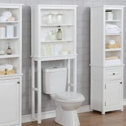 Alaterre Furniture Dorset 27 in. W x 66 in. H x 9 in. D White Over-the-Toilet Storage with Open Shelves 17 Alaterre Furniture Dorset 27 in. W x 66 in. H x 9 in. D White Over-the-Toilet Storage with Open Shelves -Toilet Storage Shop white alaterre furniture over the toilet storage anva7275wh 31 1000