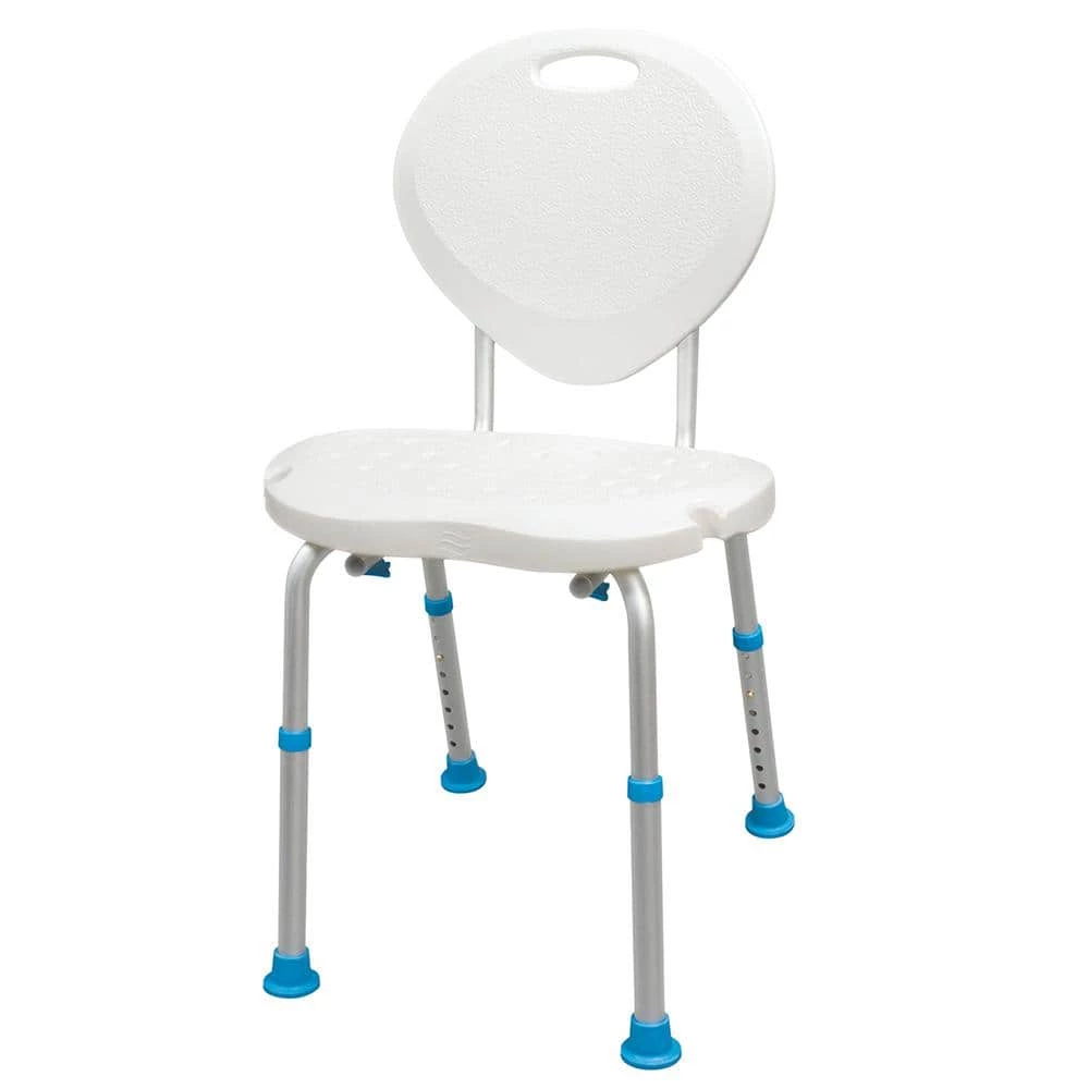 AquaSense Adjustable Bath and Shower Chair with Non-Slip Comfort Seat and Backrest, White 3 AquaSense Adjustable Bath and Shower Chair with Non-Slip Comfort Seat and Backrest, White