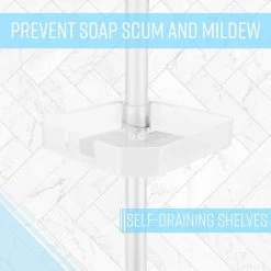 Bath Bliss 4 Tier Corner Shower Organizer in White 9 Bath Bliss 4 Tier Corner Shower Organizer in White -Toilet Storage Shop white bath bliss shower caddies 10000 white 4f 1000