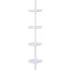 Bath Bliss 4 Tier Corner Shower Organizer in White