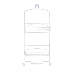Bath Bliss Ellipse Collection Deluxe Shower Caddy in White