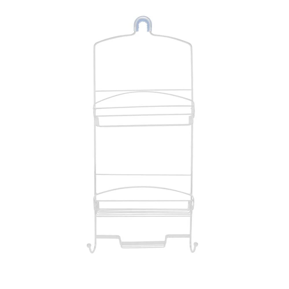 Bath Bliss Ellipse Collection Deluxe Shower Caddy in White 3 Bath Bliss Ellipse Collection Deluxe Shower Caddy in White