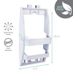 Bath Bliss Multi Hanging Option Shower Caddy in White -Toilet Storage Shop white bath bliss shower caddies 28523 white 1f 1000