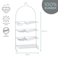 Bath Bliss Rubber Shower Organizer Caddy 10 Bath Bliss Rubber Shower Organizer Caddy -Toilet Storage Shop white bath bliss shower caddies 4006 1f 1000