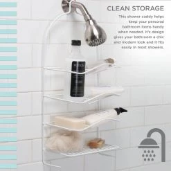 Bath Bliss Rubber Shower Organizer Caddy 9 Bath Bliss Rubber Shower Organizer Caddy -Toilet Storage Shop white bath bliss shower caddies 4006 4f 1000