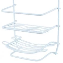 Bath Bliss Curve Design Shower Caddy -Toilet Storage Shop white bath bliss shower caddies 4008 wht 1f 1000