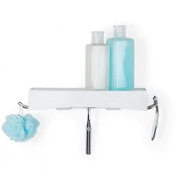 Better Living Clever Flip Shelf in White 15 Better Living Clever Flip Shelf in White -Toilet Storage Shop white better living shower caddies 15354 31 1000