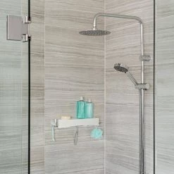 Better Living Clever Flip Shelf in White 12 Better Living Clever Flip Shelf in White -Toilet Storage Shop white better living shower caddies 15354 44 1000