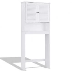 CASAINC 26 in. W x 61.8 in. H x 10 in. D White Over-the-Toilet Storage 12 CASAINC 26 in. W x 61.8 in. H x 10 in. D White Over-the-Toilet Storage -Toilet Storage Shop white casainc over the toilet storage wf hw56554 c3 1000