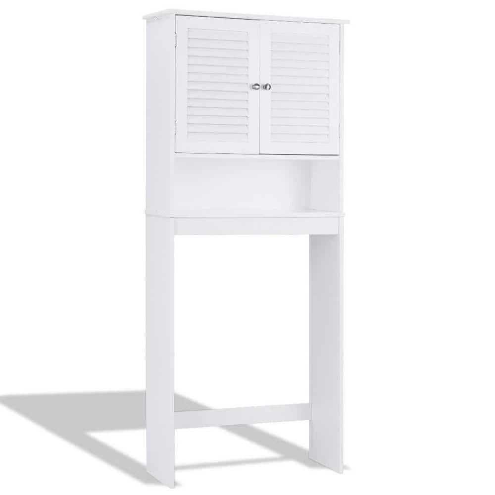 CASAINC 26 in. W x 61.8 in. H x 10 in. D White Over-the-Toilet Storage 5 CASAINC 26 in. W x 61.8 in. H x 10 in. D White Over-the-Toilet Storage - Image 3