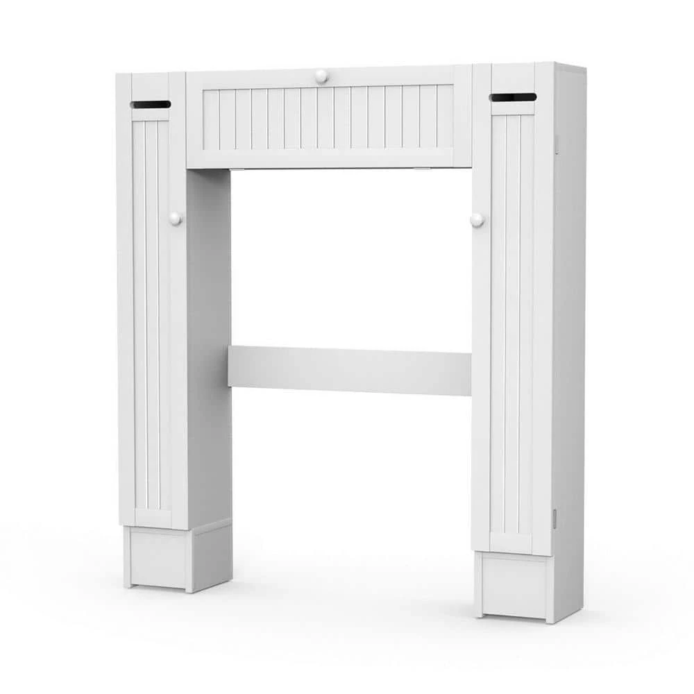 Costway 34.5 in. W x 38.5 in. H x 7 in. D White Over-the-Toilet Storage 3 Costway 34.5 in. W x 38.5 in. H x 7 in. D White Over-the-Toilet Storage