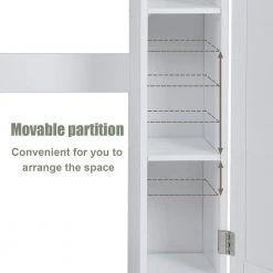 Costway 34.5 in. W x 38.5 in. H x 7 in. D White Over-the-Toilet Storage 15 Costway 34.5 in. W x 38.5 in. H x 7 in. D White Over-the-Toilet Storage -Toilet Storage Shop white costway over the toilet storage ghm0008 76 1000