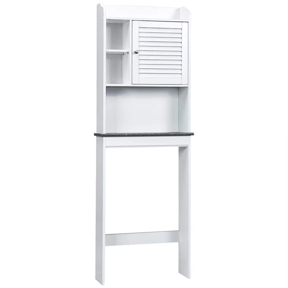 Costway 23.5 in. W x 68.5 in. H x 7.5 in. D White Over-the-Toilet Storage 3 Costway 23.5 in. W x 68.5 in. H x 7.5 in. D White Over-the-Toilet Storage