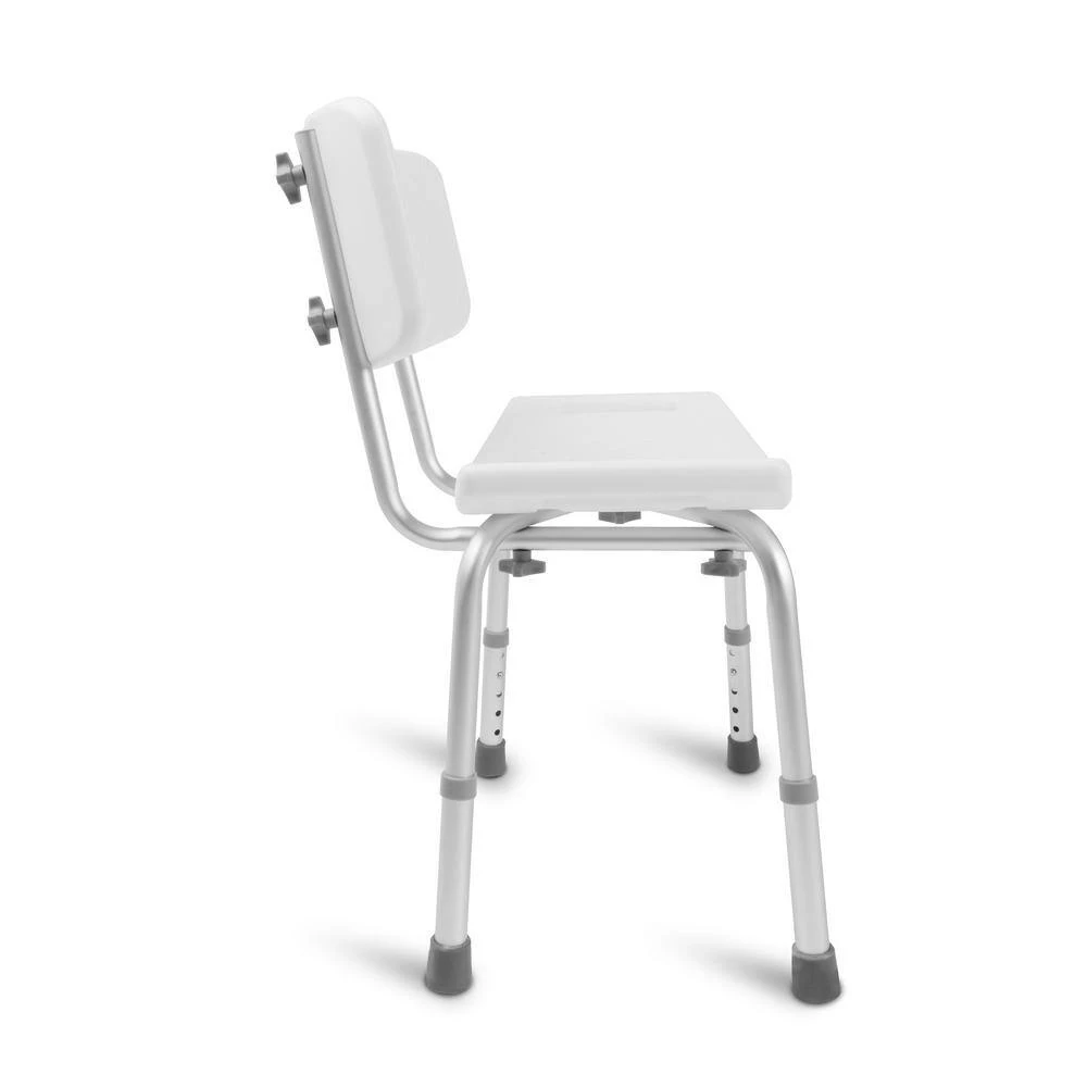 DMI Medical Heavy-Duty Spa Bathtub Tool-Free Assembly Adjustable Height Shower Chair Bath Seat Bench with Black, White 6 DMI Medical Heavy-Duty Spa Bathtub Tool-Free Assembly Adjustable Height Shower Chair Bath Seat Bench with Black, White - Image 4