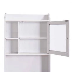 EPOWP 23.2 in. W x 68 in. H x 7.5 in. D White Over-the-Toilet Storage -Toilet Storage Shop white epowp over the toilet storage w4093pbh1565 66 1000