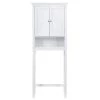 Glitzhome 26 in. W x 68.26 in. H x 9.25 in. D White Over-the-Toilet Storage -Toilet Storage Shop white glitzhome over the toilet storage gh1517002240 64 1000