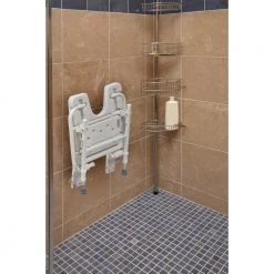 HealthSmart Foldaway Bath Seat -Toilet Storage Shop white healthsmart shower seats 522 3700 1900 4f 1000