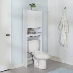Honey-Can-Do 23.5 in. W x 63 in. H x 7.8 in. D White MDF Over-the-Toilet Storage 17 Honey-Can-Do 23.5 in. W x 63 in. H x 7.8 in. D White MDF Over-the-Toilet Storage -Toilet Storage Shop white honey can do over the toilet storage bth 09600 31 1000