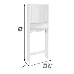 Honey-Can-Do 23.5 in. W x 63 in. H x 7.8 in. D White MDF Over-the-Toilet Storage 16 Honey-Can-Do 23.5 in. W x 63 in. H x 7.8 in. D White MDF Over-the-Toilet Storage -Toilet Storage Shop white honey can do over the toilet storage bth 09600 76 1000