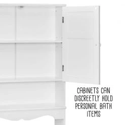 Honey-Can-Do 23.5 in. W x 63 in. H x 7.8 in. D White MDF Over-the-Toilet Storage 15 Honey-Can-Do 23.5 in. W x 63 in. H x 7.8 in. D White MDF Over-the-Toilet Storage -Toilet Storage Shop white honey can do over the toilet storage bth 09600 fa 1000