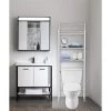 J&V TEXTILES Fresh Home 23.5 in. W x 65 in. H x 9.75 in. D White Metal 3-Shelf Over the Toilet Storage Space Saver in White -Toilet Storage Shop white j v textiles over the toilet storage 330 wh 64 1000