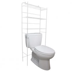 Mind Reader 23.6 in. W x 57.50 in. H x 10 in. D White Over-the-Toilet Storage -Toilet Storage Shop white mind reader over the toilet storage 3toilr wht 76 1000