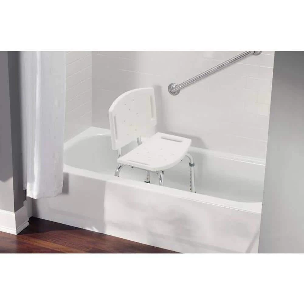 MOEN Adjustable Shower Chair in White 6 MOEN Adjustable Shower Chair in White - Image 4