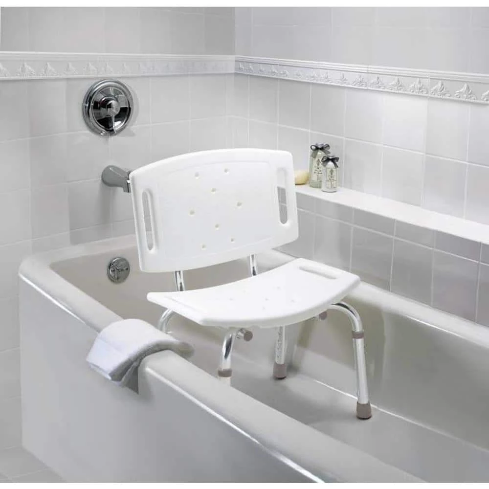 MOEN Adjustable Shower Chair in White 4 MOEN Adjustable Shower Chair in White - Image 2