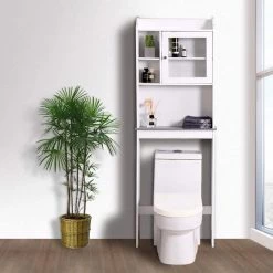 Nestfair 23 in. W x 68 in. H x 7 in. D White Over-the-Toilet Storage Cabinet 11 Nestfair 23 in. W x 68 in. H x 7 in. D White Over-the-Toilet Storage Cabinet -Toilet Storage Shop white nestfair over the toilet storage l31565w409 4f 1000