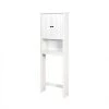 Unbranded 23.62 in. W x 7.72 in. D x 67.32 in. H White Wood Bathroom Over-the-Toilet Storage Cabinet with Adjustable Shelf -Toilet Storage Shop white over the toilet storage aybszhd1009 64 1000